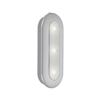 Applique Moderna Lero Plastica Argento Led Integrato 0,4W 6500K