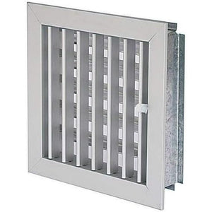 Griglia regolabile con telaio e serranda alluminio 160x160 mm ve