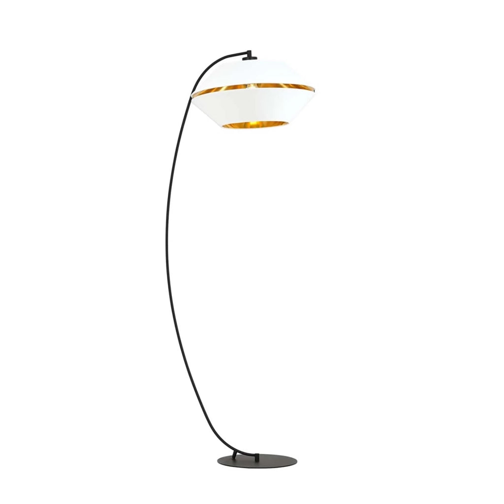 Piantana Moderno Bellerofonte Acciaio Nero Bianco 1 Luce E27 Ip20