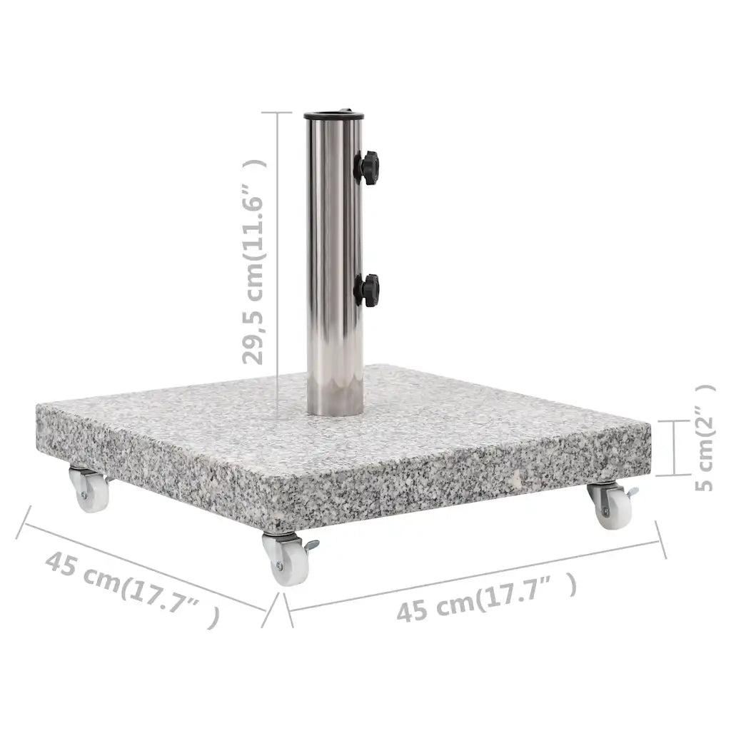 Base per Ombrellone in Granito 30 kg Quadrata Grigia CFW6224102