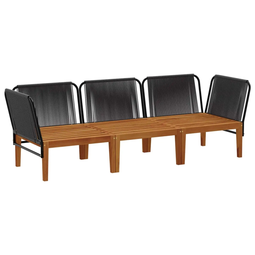 3 pcs Legno massiccio di acacia e corda Naturale 3407716