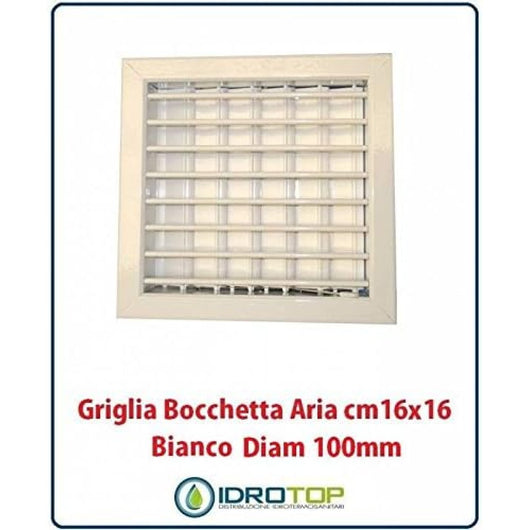 Griglia con telaio bianca 160x16 0 mm vecamco 9721-001-607