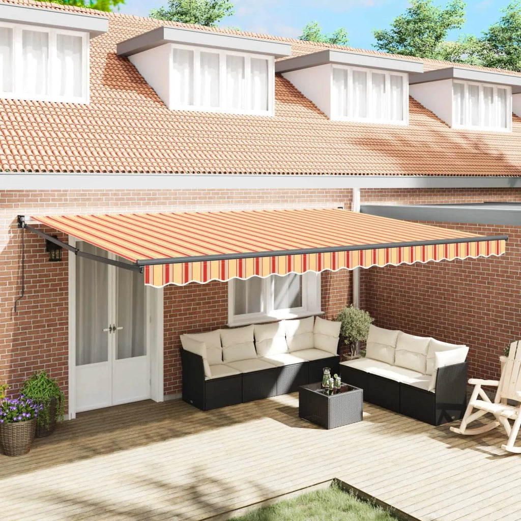 Tenda da Sole Giallo e Arancione 500 x 300 x 165 cm 3331253