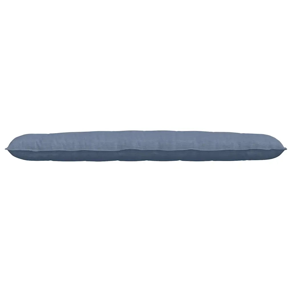 Cuscino per Schiena Blu 200 x 50 cm Tessuto in Cords
