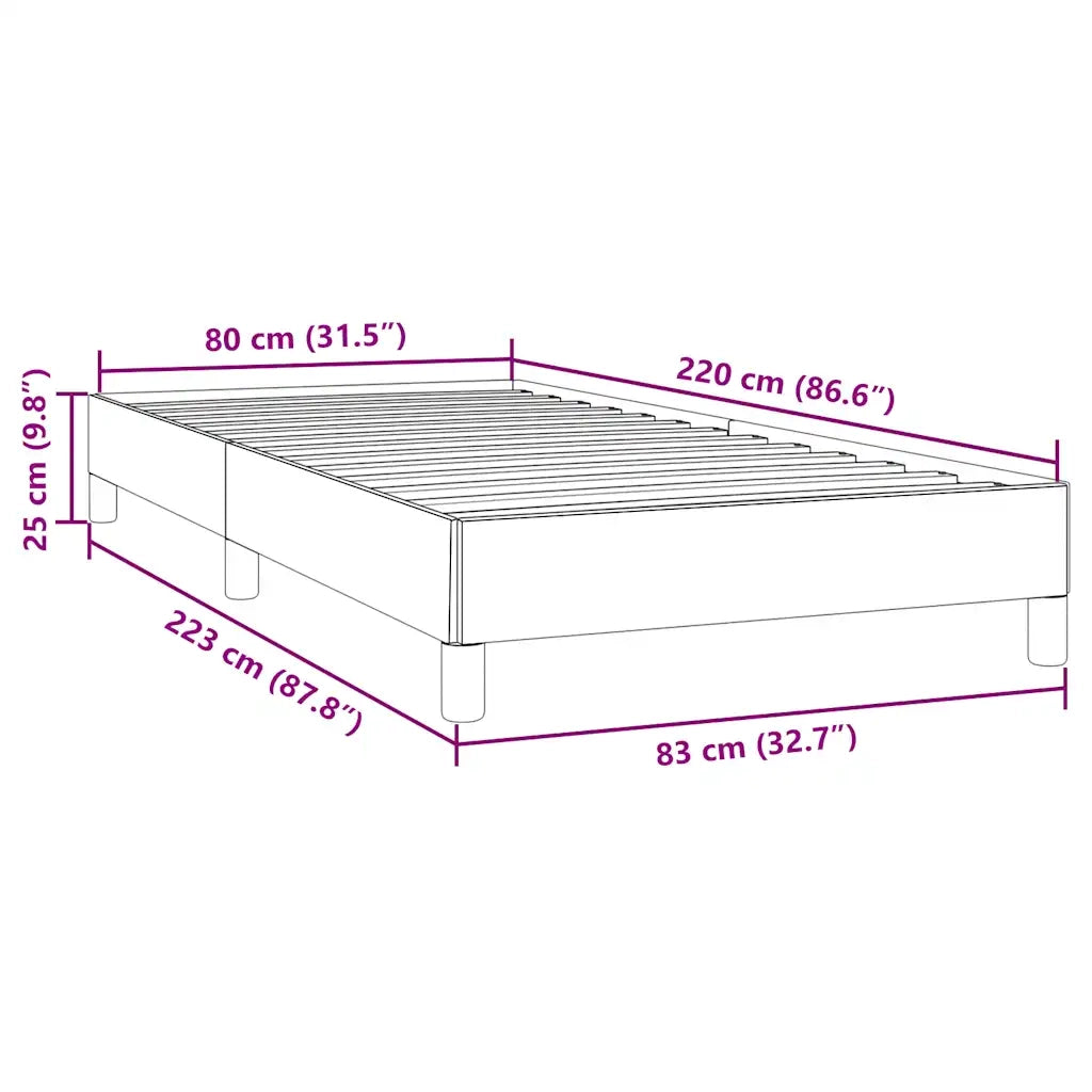 Giroletto senza Materasso Rosa 80x220 cm Velluto 4101384
