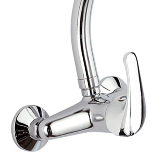 Rubinetto lavello a muro con leva frontale - serie 35