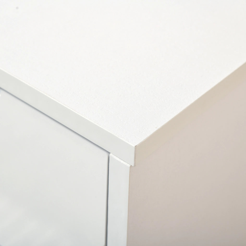 Scarpiera 3 Ante Cassetto ¨C Xylo ¨C Bianco Metallo 62x24x135cm
