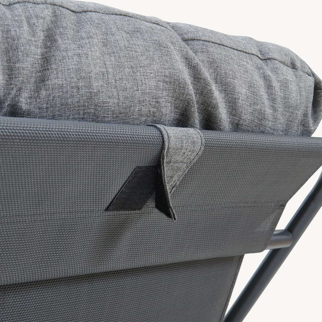 Set Salottino Malmö di 3 Mobili da Giardino con 2 Poltrone e Tavolino Rotondo - Grigio Scuro casa.pro