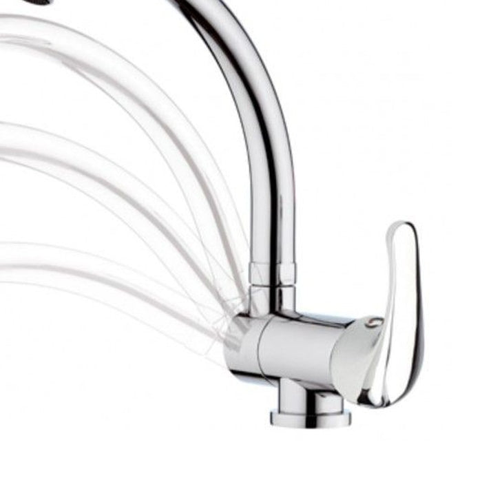 Rubinetto lavello con bocca alta girevole, tipo lusso - serie 35