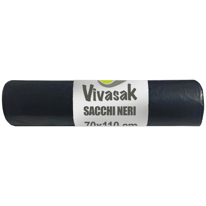 sacchi nettezza urbana rotolo 72x110 nero gr. 300 cod:ferx.22813