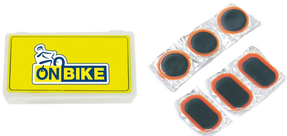 Set di sei pezze universali per riparazioni ruote bici