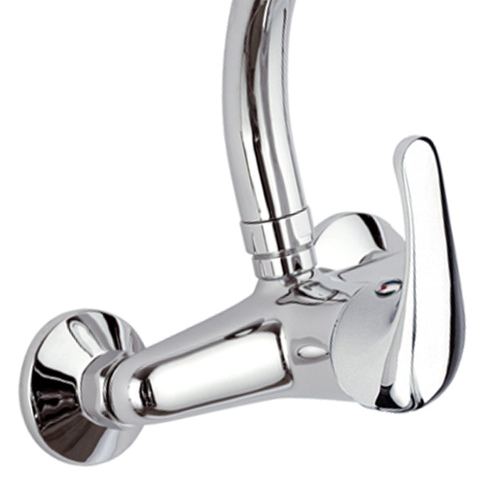 Rubinetto lavello a muro con bocca modello corto - serie 35