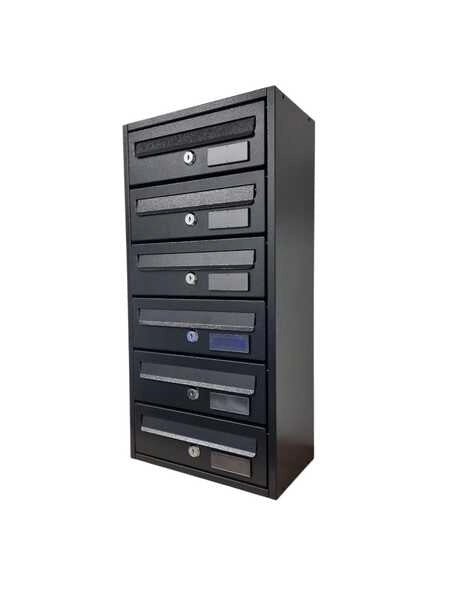 Casellario Postale da Esterno MODULARE BoxoB Imperium 983 Con Cilindretti Numerati (RAL 7021) - 4 Comparti