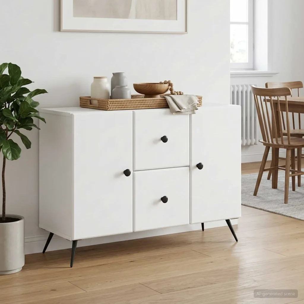 Credenza Bianco 89 x 34,5 x 60 cm Legno ingegnerizzato 895575