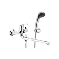 Rubinetto lavabo/vascacon bocca fusa lunga e kit doccia - serie 35