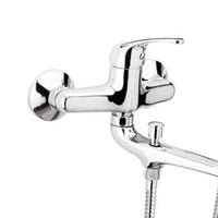 Rubinetto lavabo/vascacon bocca fusa lunga e kit doccia - serie 35