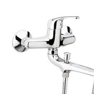 Rubinetto lavabo/vascacon bocca fusa lunga e kit doccia - serie 35