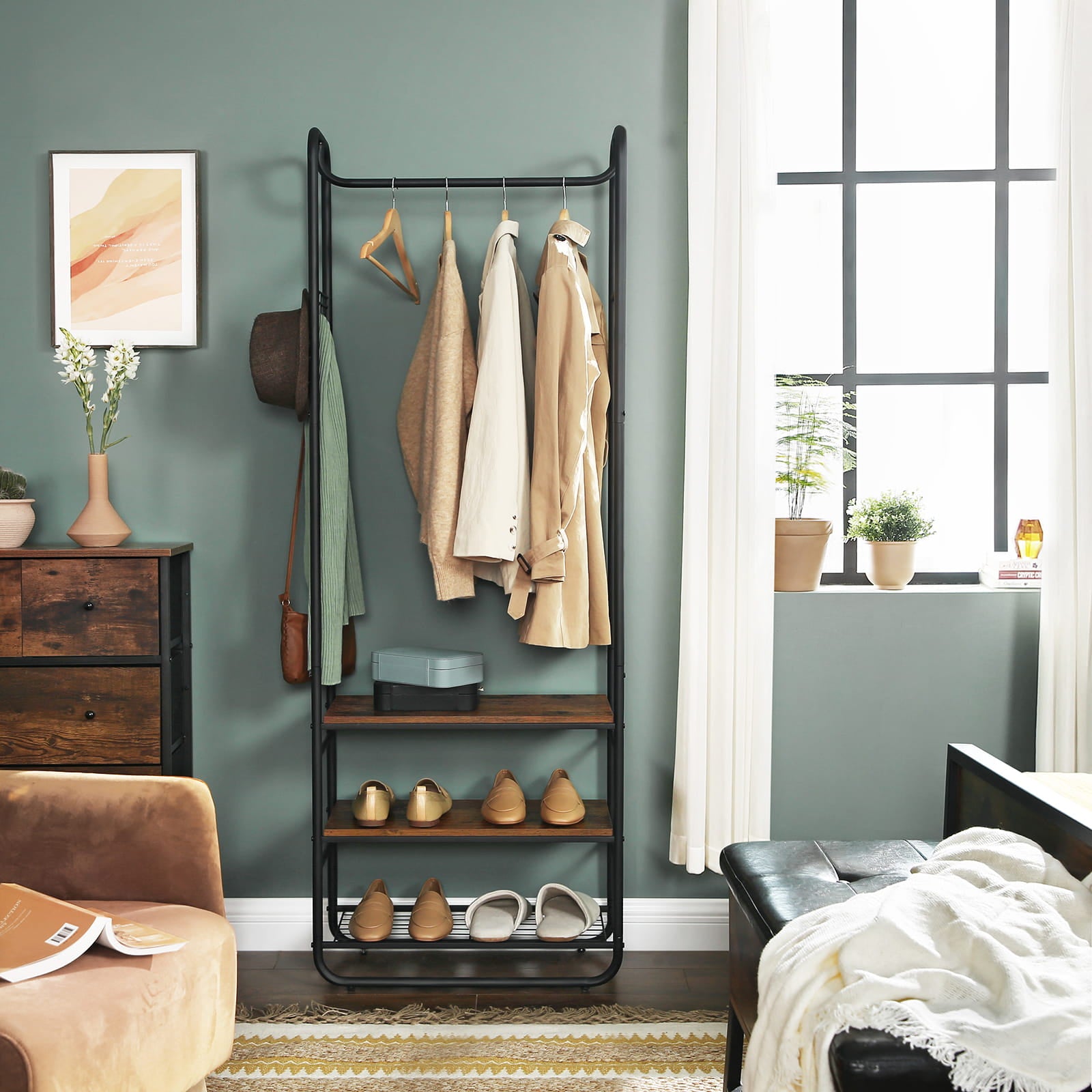 Appendiabiti VALORA con ripiani per scarpe - HSR81BX