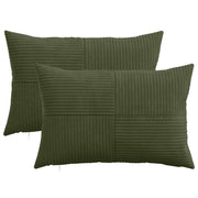 Federa 2 pcs ALMELO Verde 30 x 50 cm corduroy 913977
