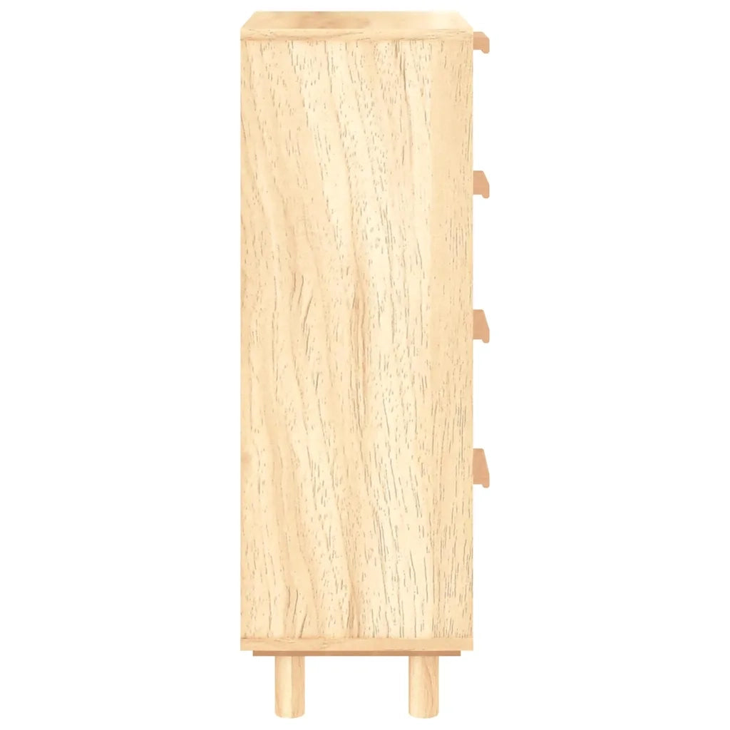 Credenza | Madia | Buffet da pranzo | Armadio da pranzo Marrone 40x30x90cm Legno Massello Pino Rattan Naturale