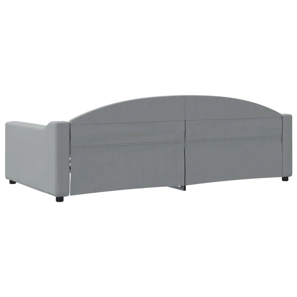 Letto singolo | Letto per adulti | Letto da Giorno Grigio Chiaro 100x200 cm in Tessuto
