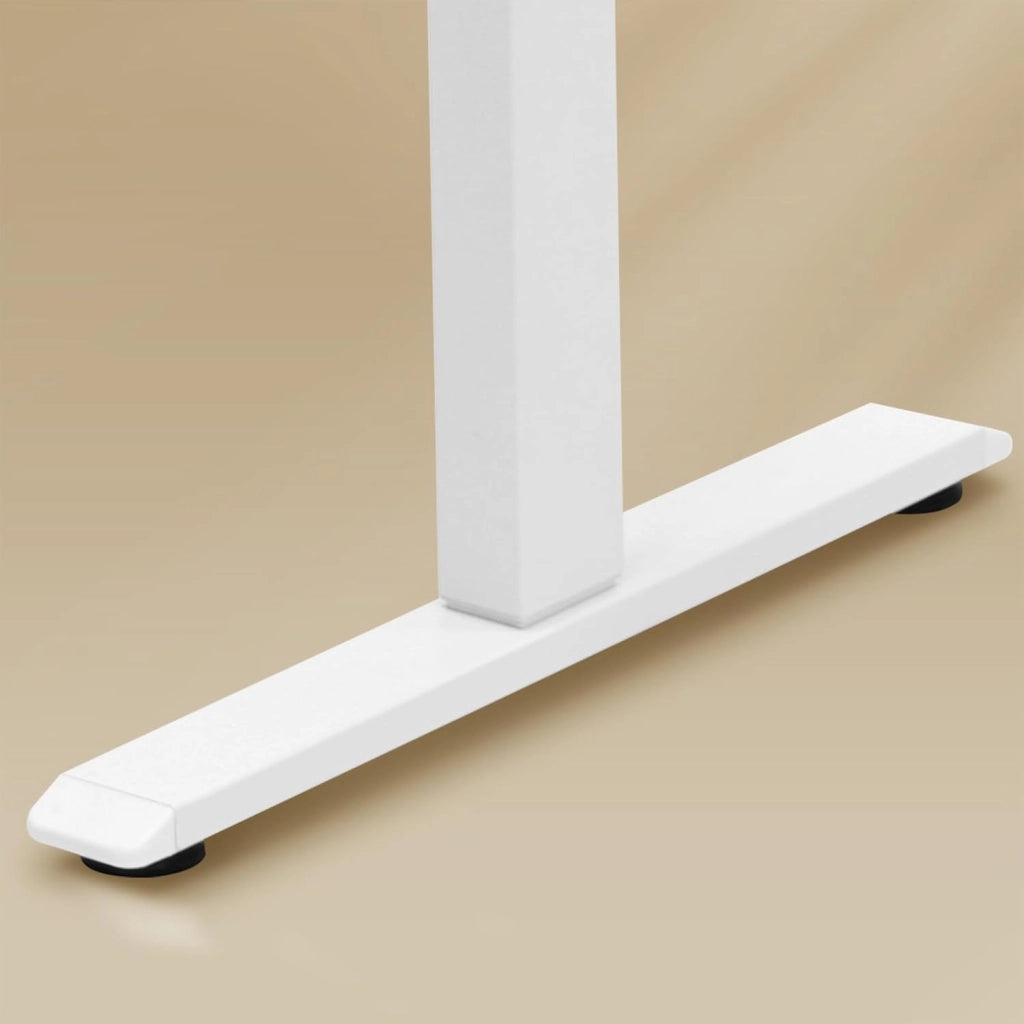 Telaio Scrivania Regolabile in Altezza, Telaio da Scrivania in Piedi, Supporto Elettrico da Tavolo, Standing Desk con 4 Funzioni Memoria, Anti-collisione, 72-120 cm, Bianco