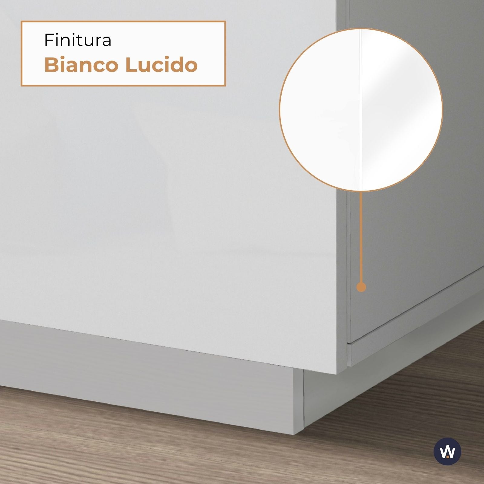 Armadio multiuso Easy a 2 ante bianco lucido 79,20x38x166 cm