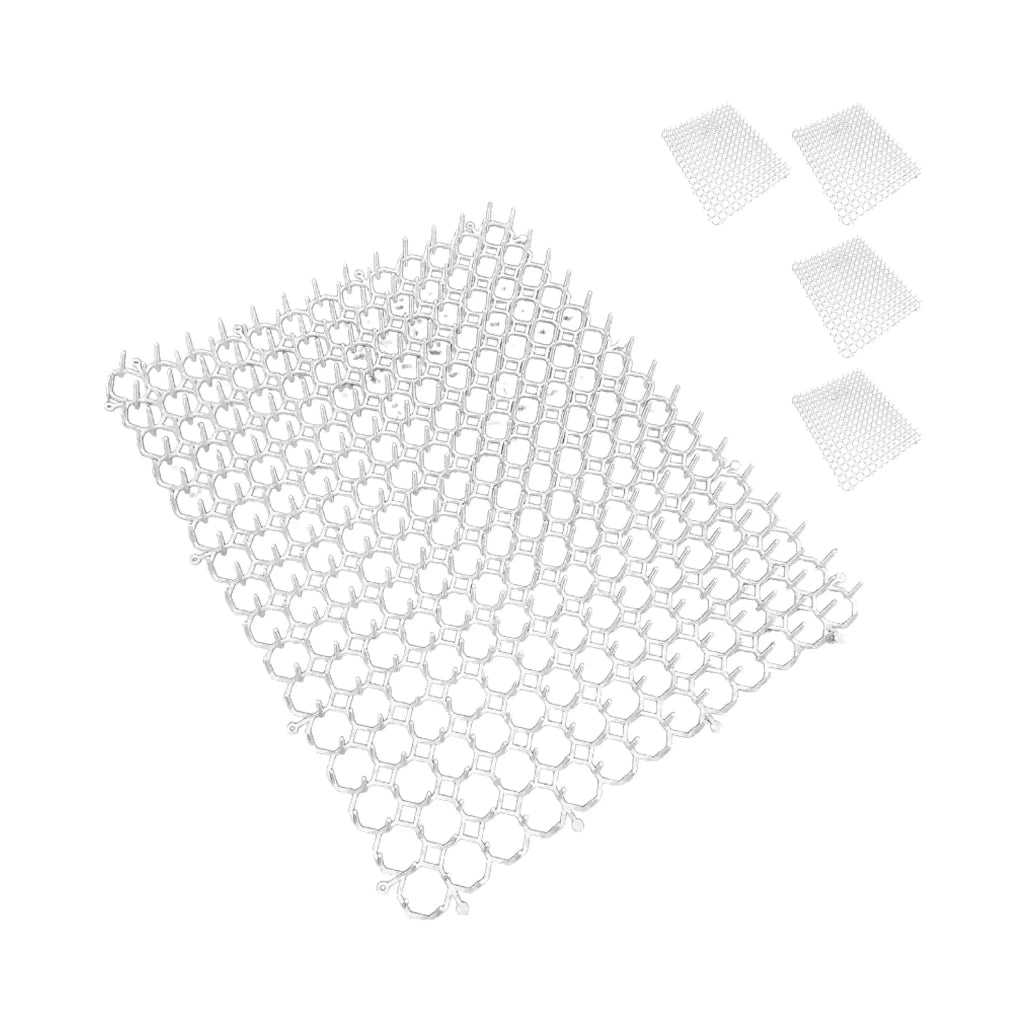 Kit di griglie anti-gatto 3 x 30 x 40 cm di facile installazione per proteggere aiuole e veicoli in plastica bianca 13_0017728