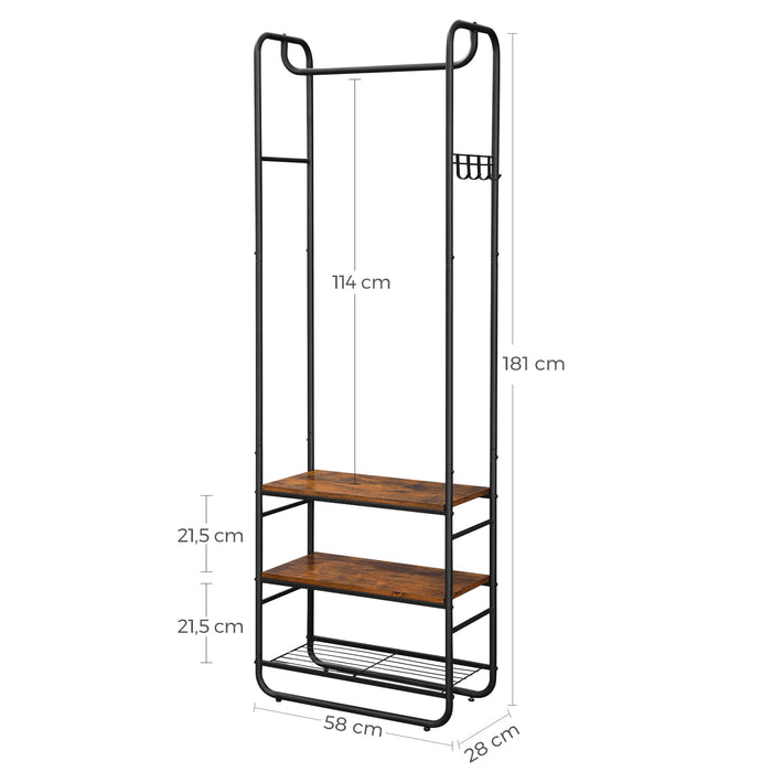 Appendiabiti VALORA con ripiani per scarpe - HSR81BX
