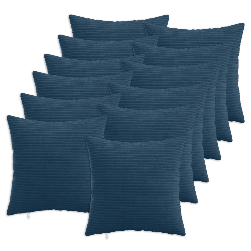 Federa 12 pcs HEERLEN Blu navy 50 x 50 cm corduroy 910899