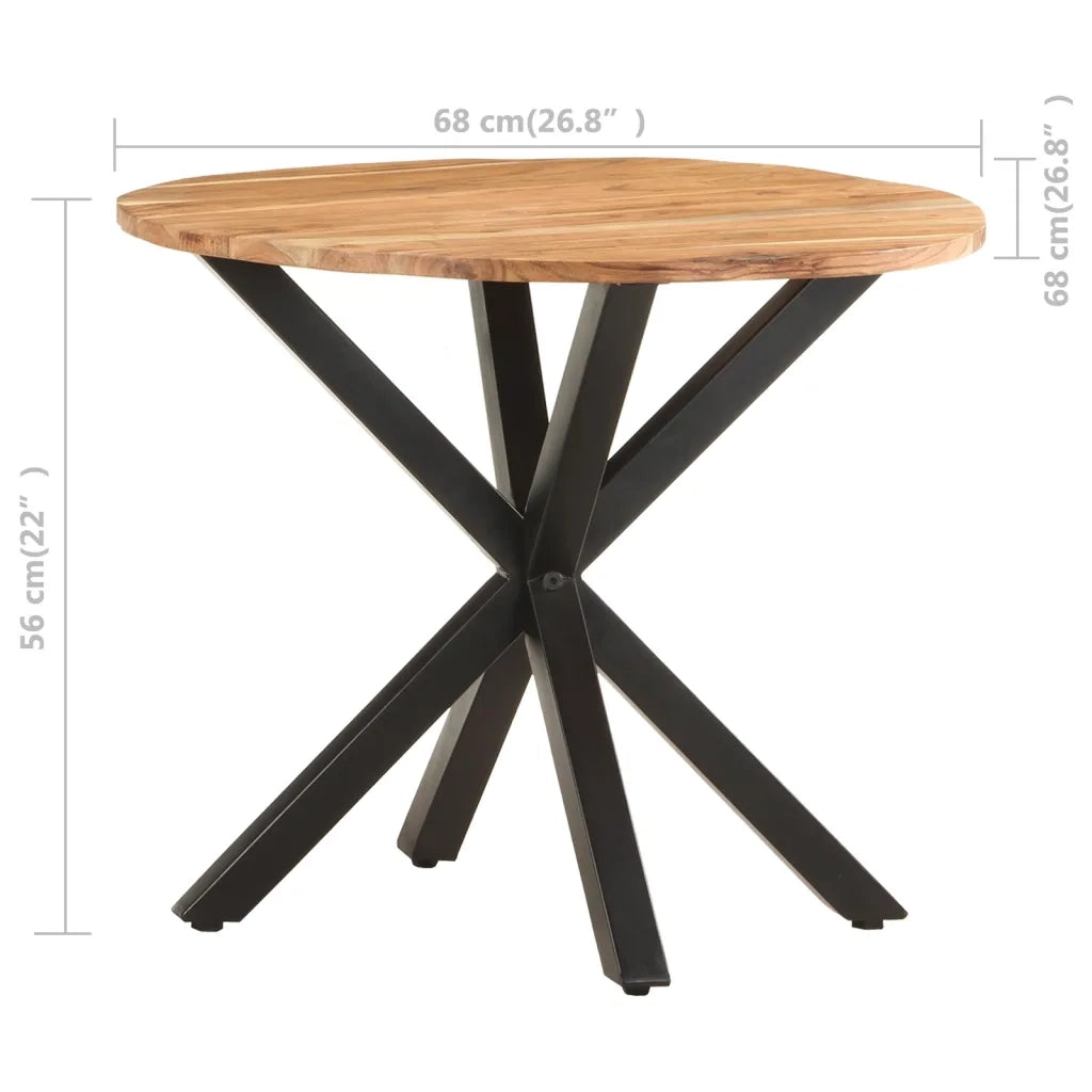 Tavolino di Servizio 68x68x56 cm in Legno Massello di Acacia cod mxl 8841