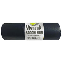 sacchi nettezza urbana rotolo 90x120 nero gr. 300 cod:ferx.22828