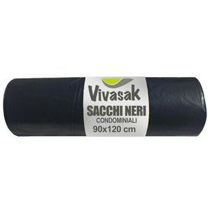 sacchi nettezza urbana rotolo 90x120 nero gr. 300 cod:ferx.22828
