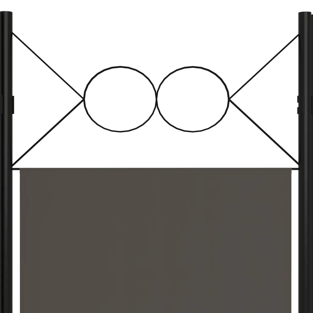 Paravento a 5 Pannelli Antracite 200x180 cm 320709