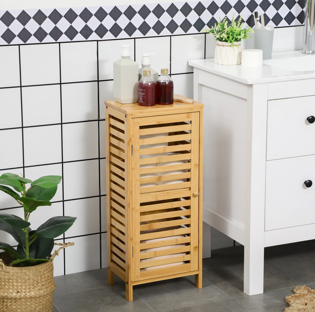 Mobile bagno 30x19.9x70 cm con ripiano regolabile; bambù; naturale