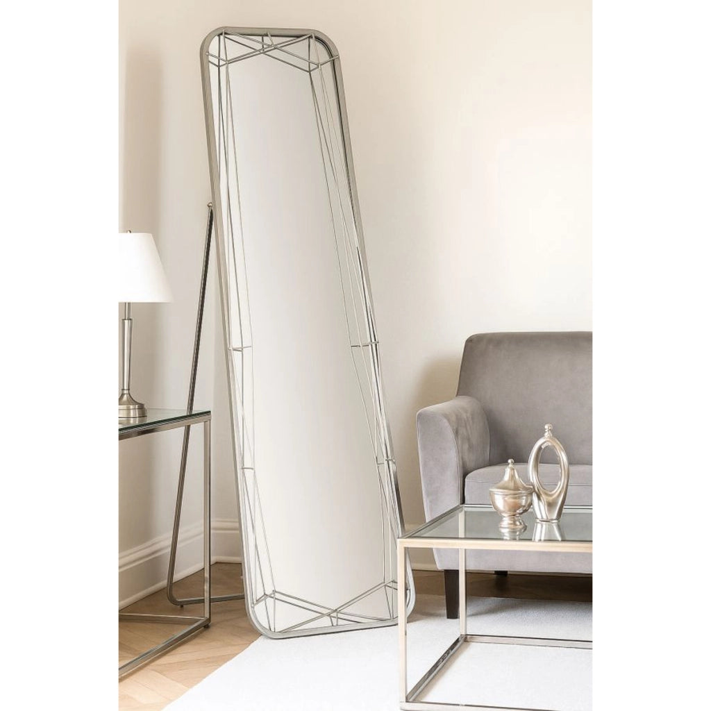 Specchio da Terra VKH1051, Grigio, Vetro, 46x2x153 cm