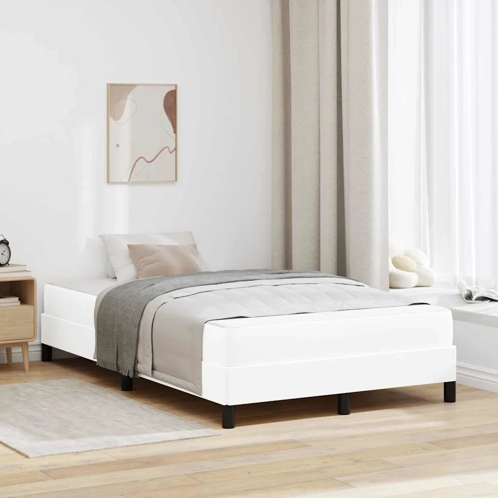 Struttura del letto Bianco Puro 120 x 190 cm Tessuto