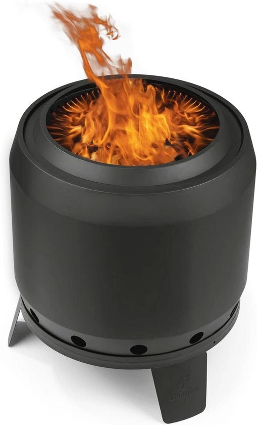 Fornace a Fuoco Aperto Piccola | 52,5 x 51,5 x 57 cm | Stabile e Sostenibile con 360° Circolazione dell'Aria