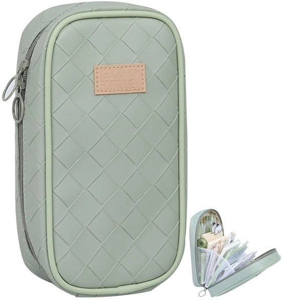 Etui multifunzionale per scuola modello - 6 tasche - materiale PU - impermeabile - duraturo e resistente ai graffi - astuccio per penne
