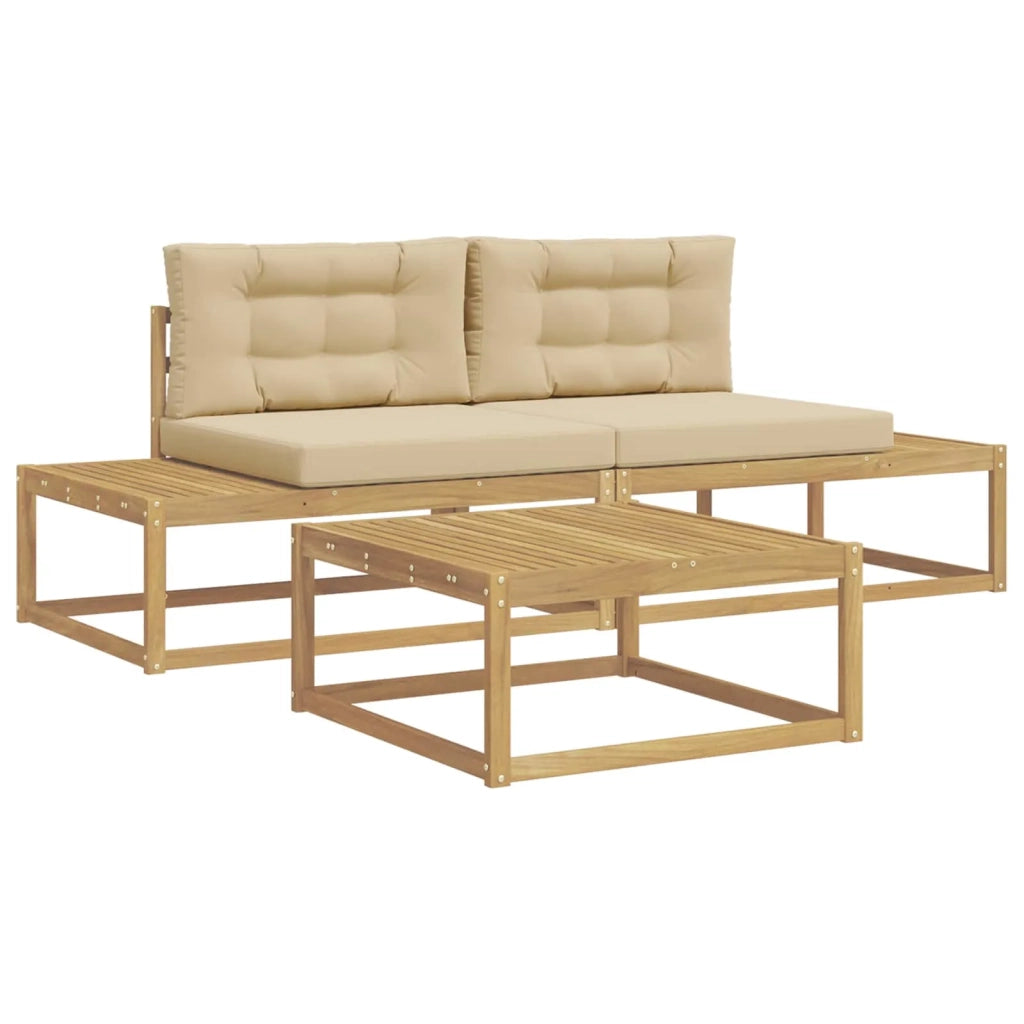 Set di divani da esterno Bianco 79 x 79 x 37 cm Poliestere 3386997