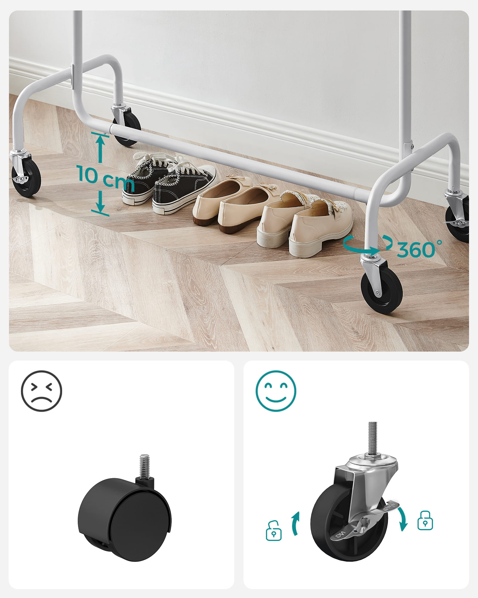 Appendiabiti VALORA su ruote per cappotti e giacche HSR011W01V1