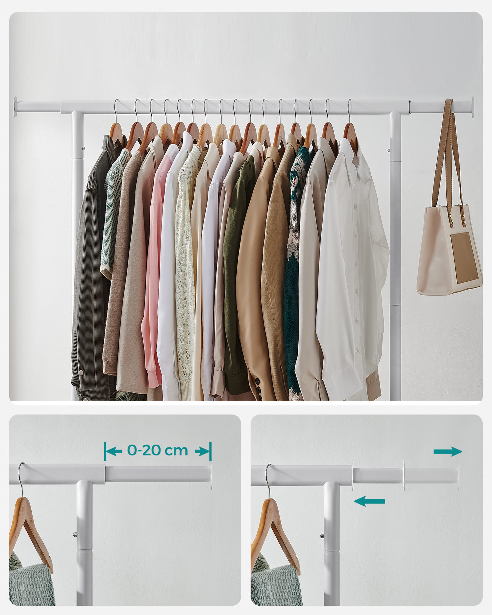 Appendiabiti VALORA su ruote per cappotti e giacche HSR011W01V1