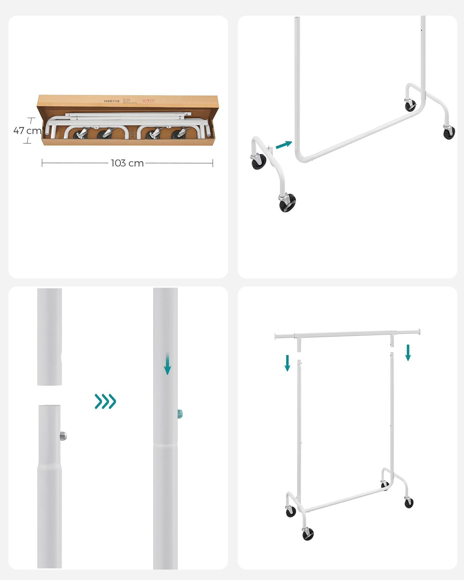 Appendiabiti VALORA su ruote per cappotti e giacche HSR011W01V1