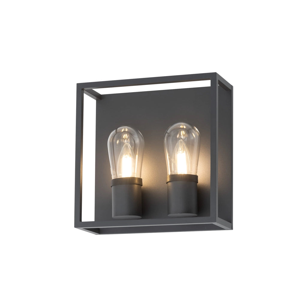 Applique esterna nera Nowodvorski Margot II 6W 2xE14 IP54