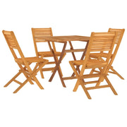 Set da pranzo per mobili da giardino mobili da esterno 5 pezzi 47 x 62 x 90 cm legno massello di teak 02_0014302