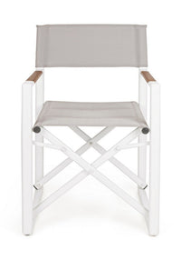 Set 2 Sedie Pieghevoli da Regista 51x54x86 cm in Alluminio Lagun Bianca