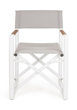 Set 2 Sedie Pieghevoli da Regista 51x54x86 cm in Alluminio Lagun Bianca