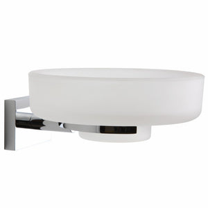 Smart - porta sapone satinato con base cromata