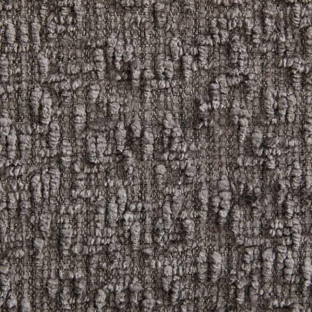 Divano angolare modulare in chenille con portabicchieri e tasche laterali grigio scuro 261 × 165 × 80 cm