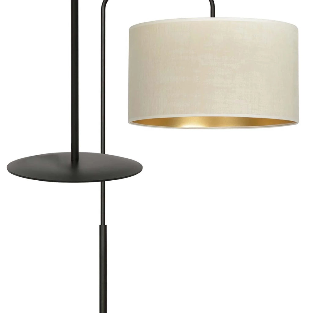 Piantana Contemporaneo Ganesha Acciaio Nero Bianco 1 Luce E27 Ip20